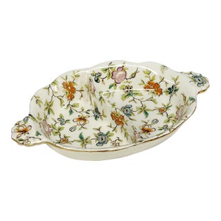 Vintage 1920's Hand-Painted Japanese Moriyama Mori-Machi Dish For Sale