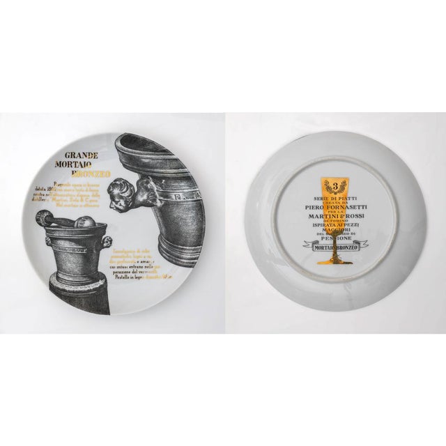Decorative Porcelain Plates by P. Fornasetti for Martini & Rossi, 1960s, Set of 12 For Sale - Image 4 of 14
