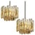 Large Modern Chrome & Ice Glass 3-Tier Chandeliers by J. T. Kalmar, Set of 2 For Sale - Image 18 of 18