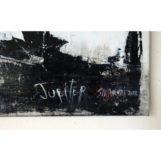 Jupiter Black squares in soft focus sit on a white field, creates a modern tone it always makes a statement. This original...