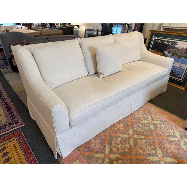 Wood Hickory Chair Furniture Company Silhouettes Collection Slope Arm Sofa For Sale - Image 7 of 12
