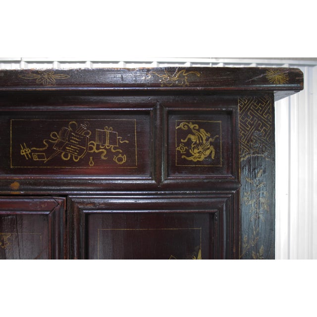 Antique Chinese Chinoiserie-Style Cabinet For Sale - Image 9 of 15