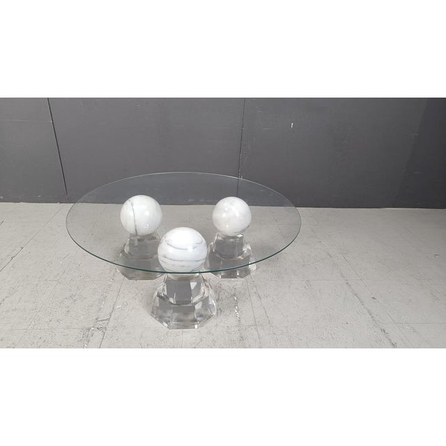 Marble Sphere Coffee Table from Roche Bobois, 1980s For Sale - Image 11 of 12