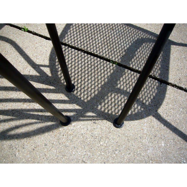 Black 1990s Woodard Valencia Stacking Patio Wrought Iron Chairs, Attributed - Set of 6 For Sale - Image 8 of 9