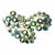 Vintage Aurora Borealis Iridescent Blues, Greens Crystal Pin or Brooch For Sale