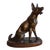 Large Antique Metal German Shepard Statue For Sale