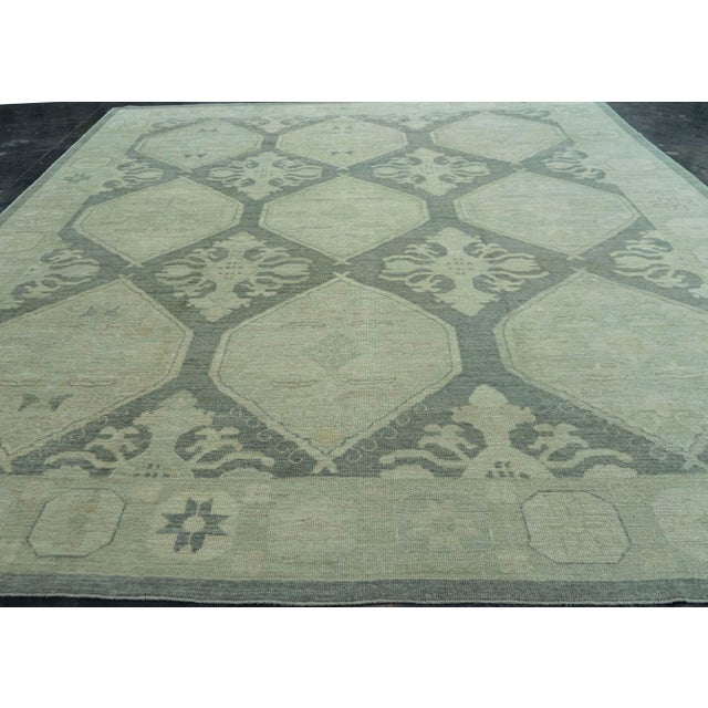 Turkish Turkish Oushak Rug 11'11" x 15'3" #19420 For Sale - Image 3 of 8