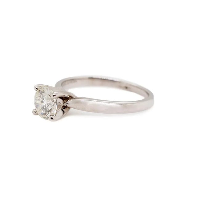 14k White Gold Lab Grown Round Diamond Solitaire Engagement Ring 1.05tcw Size 7 For Sale In Houston - Image 6 of 7