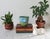 Vintage blue & green pottery planter. Made in Germany. No chips or cracks.