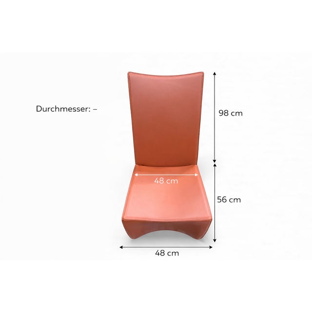 Animal Skin Italian Modern Red Leather Chair by Philippe Starck, 1980s For Sale - Image 7 of 8