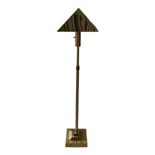 1970s Laurel Lamp Co Brass Plated Telescoping Floor Lamp For Sale