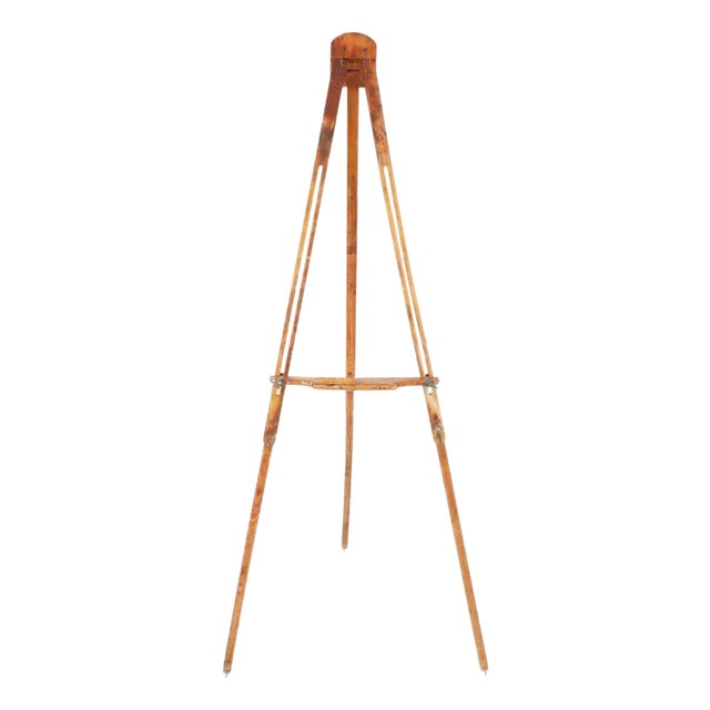 Vintage Handcrafted Floor Easel / Artist Painting Display Stand, circa 1930 For Sale