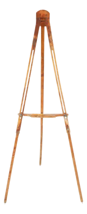 Vintage Handcrafted Floor Easel / Artist Painting Display Stand, circa 1930