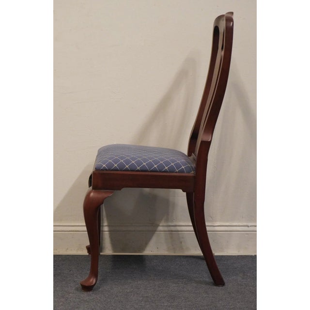 Wood Henkel Harris Traditional Queen Anne Style Wild Black Cherry Dining Side Chair 105s For Sale - Image 7 of 10