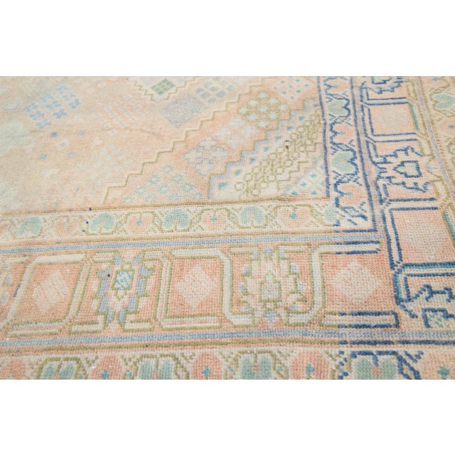 Geometric 1930s Handmade Josheghan Persian Wool Rug in Beige For Sale - Image 4 of 9