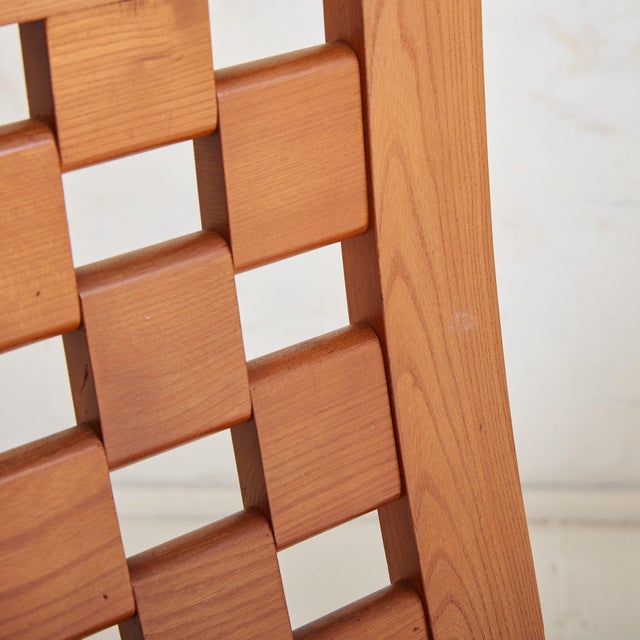 Elm Dining Chair Attributed to Maison Regain, 1970s - 8 Available For Sale - Image 4 of 12