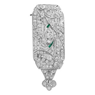 Estate Art Deco 5 Ct Diamond Platinum 10 Gm Pin / Broach /Pendant VS Quality For Sale