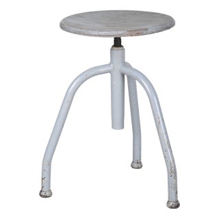 Czech Bauhaus Piano Stool in Beech and Lacquered Steel, 1940s For Sale