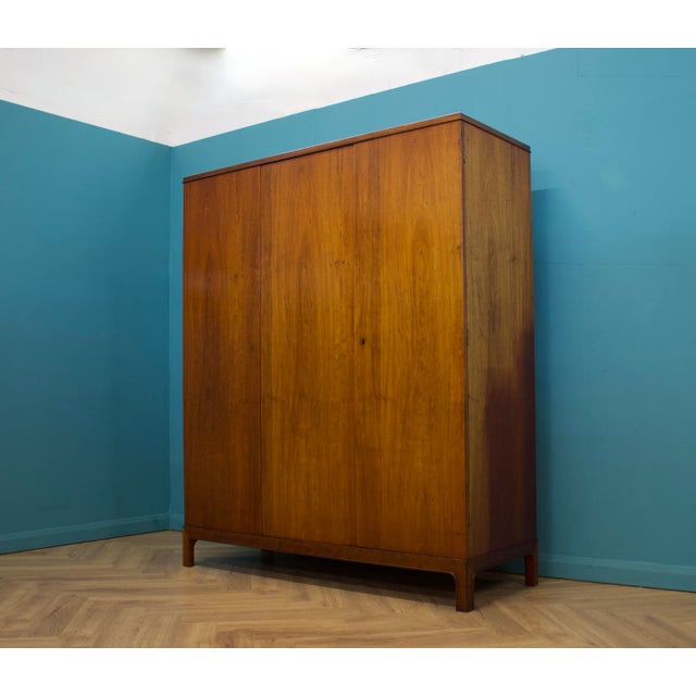 Danish Teak Three-Door Wardrobe, 1960s For Sale - Image 4 of 13