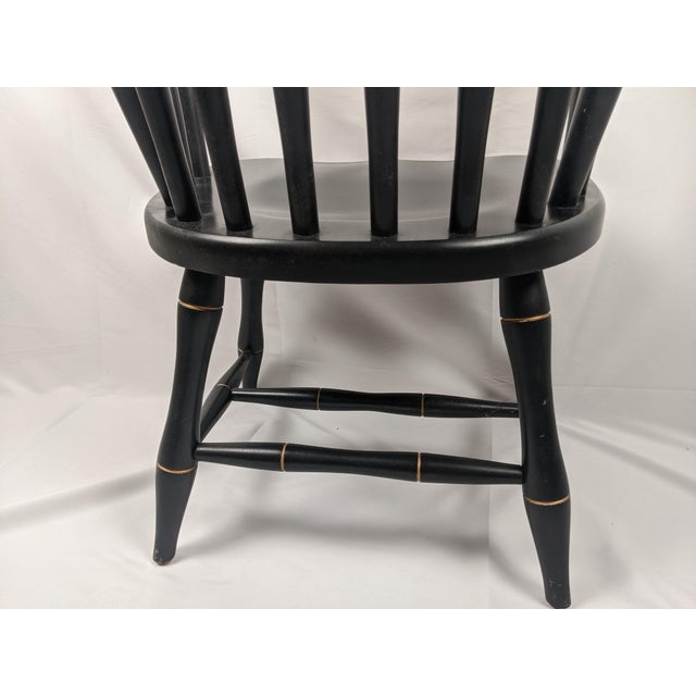 Vintage Yale University Windsor Armchair With Lux Et Veritas Crest – Collegiate Library Chair For Sale - Image 10 of 16