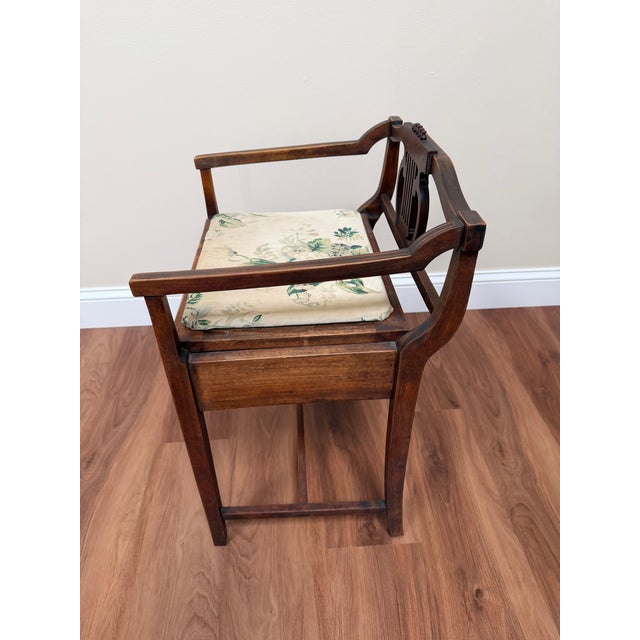 Early 20th Century Edwardian Mahogany Inlaid Piano Stool For Sale - Image 17 of 18