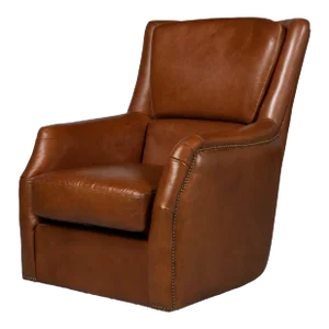 Traditional Leather Swivel Chair