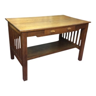 Antique Mission Style Desk, Oak Desk For Sale
