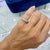 Platinum Ladies Antique Art Deco Platinum 0.66ct Old European Cut Diamond Band Ring, Size 5.25 For Sale - Image 8 of 8
