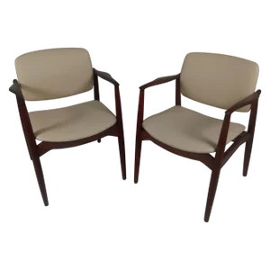 Set of Model 67 Captains Chair in Teak by Erik Buck, Customizable Reupholstery, 1960s