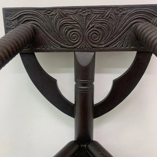 Swedish Munk Tripod Armchair in Oak, 1960s For Sale - Image 6 of 13