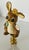 Charming Buny rabbit with carrot porcelain figurine mounted on brass base as lamp finial.