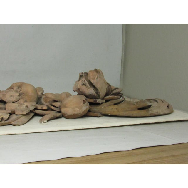 1900 - 1909 Antique French Architectural Carved Wood Fragment For Sale - Image 5 of 17