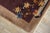 1920s Splendid Plum Ground Flower Design Antique Chinese Art Deco Knotted Rug For Sale In New York - Image 6 of 13