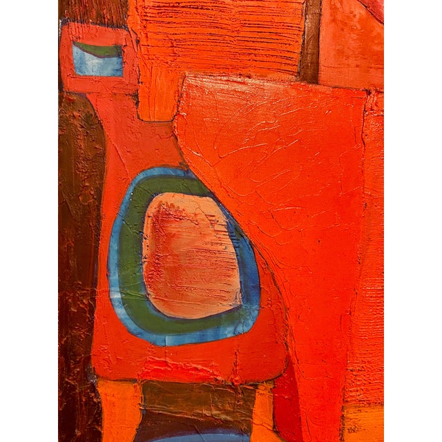 1960s Angel Ponce de Leon, Large Abstract Biomorphic Spanish Bold Modern Oil Painting Angel Ponce de Leon, 1966 For Sale - Image 5 of 8