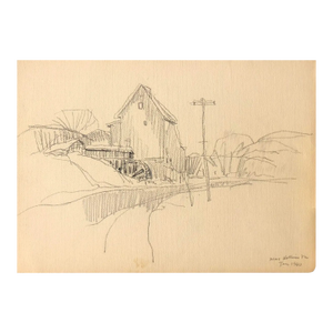 1940 Norman Kent Hollins Virginia Mill Drawing