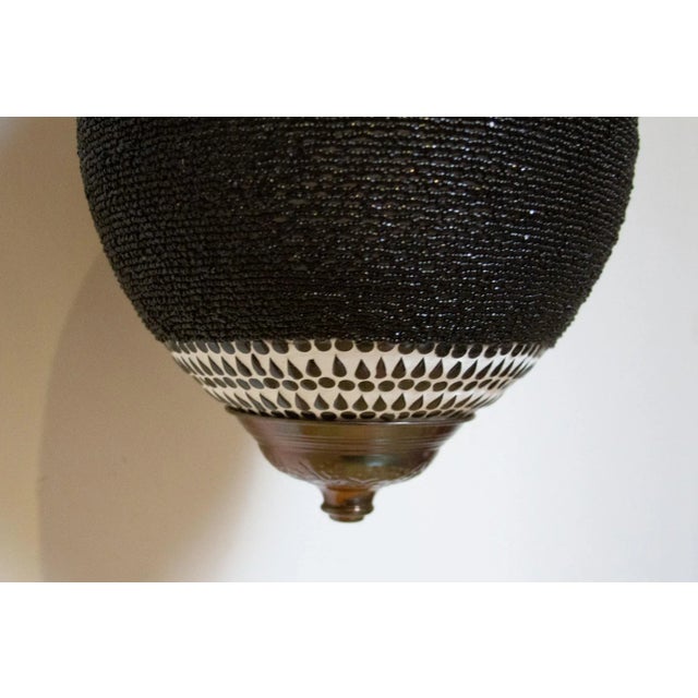 1990s Charcoal Pendant Beads Lantern For Sale - Image 5 of 8