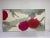 Abstract mid-century Cavas mixed media painting tissue textile medium in colors fuchsia pink, red, gray, and off-white....