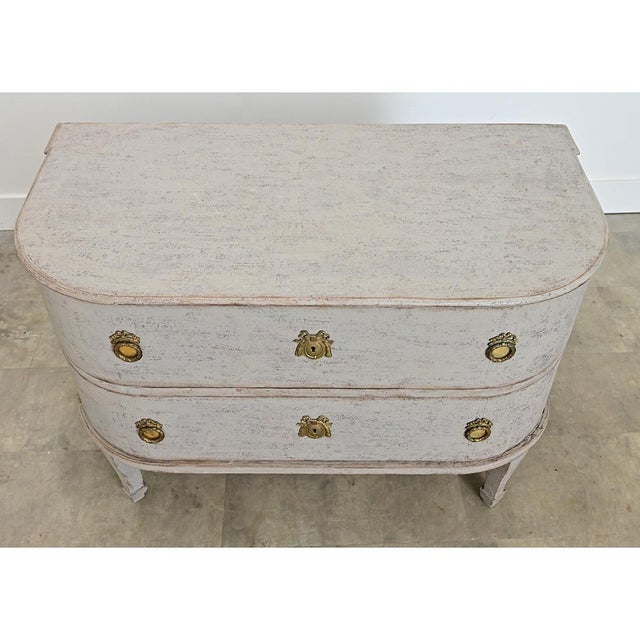 18th Century 18th Century Swedish Gustavian Period Bow-front Commode For Sale - Image 5 of 11