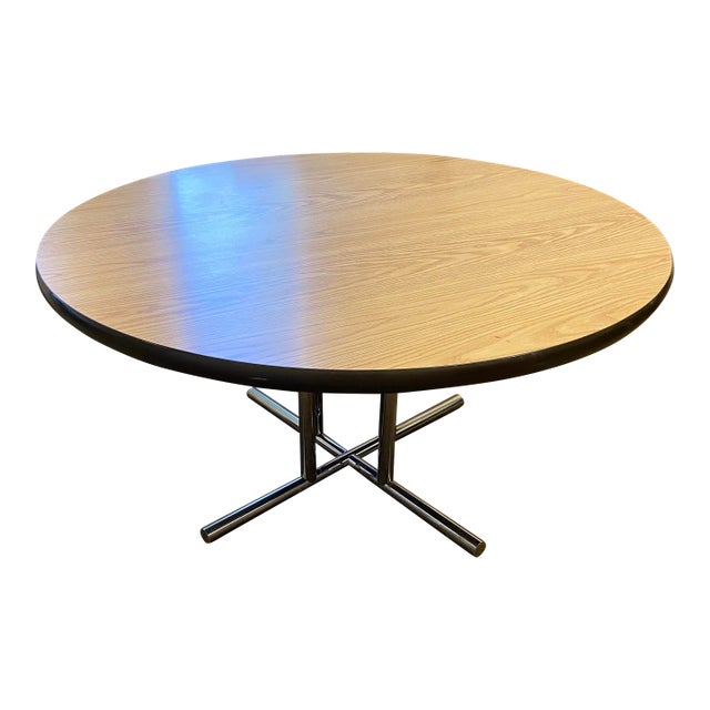 1980s Vintage Mid Century Modern Conference Table For Sale