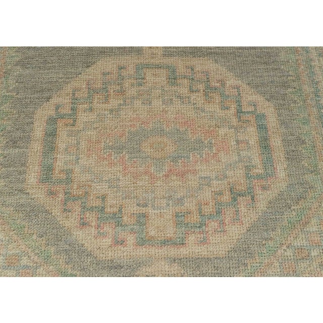Turkish Oushak Rug 2'10" x 7'7" #20248 For Sale - Image 4 of 8