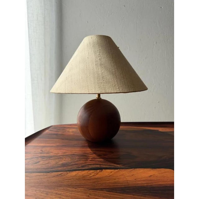 Danish Teak Table Lamp from Kirk Copenhagen, 1960s For Sale - Image 5 of 8