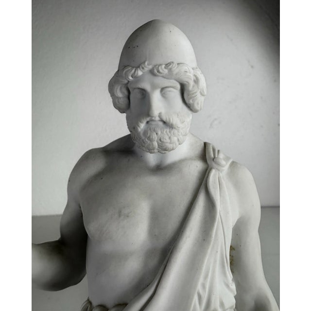Mid 20th Century Bisque Porcelain Greco-Roman Classical Figure. For Sale - Image 9 of 11