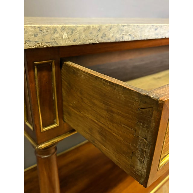 Directoire Console Table in Walnut For Sale - Image 3 of 12