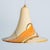 Cone Beige Orange Ceramic Pendant Light, 1970 For Sale - Image 3 of 15