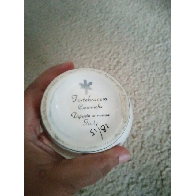 Italian 1980s Fortebraccio Ceramiche Hand-Painted Pitcher, Made in Italy For Sale - Image 3 of 6