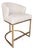 Vanguard Ivory Counter Stool With Brass Legs For Sale