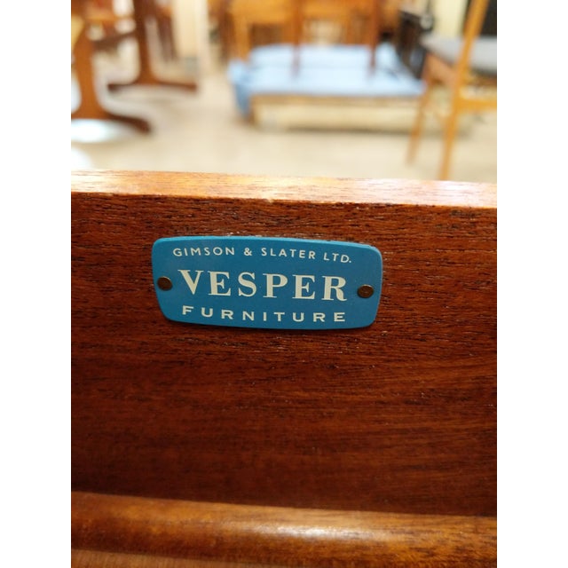 Brown Vintage Mid Century Modern Desk / Dressing Table by Vesper For Sale - Image 8 of 8
