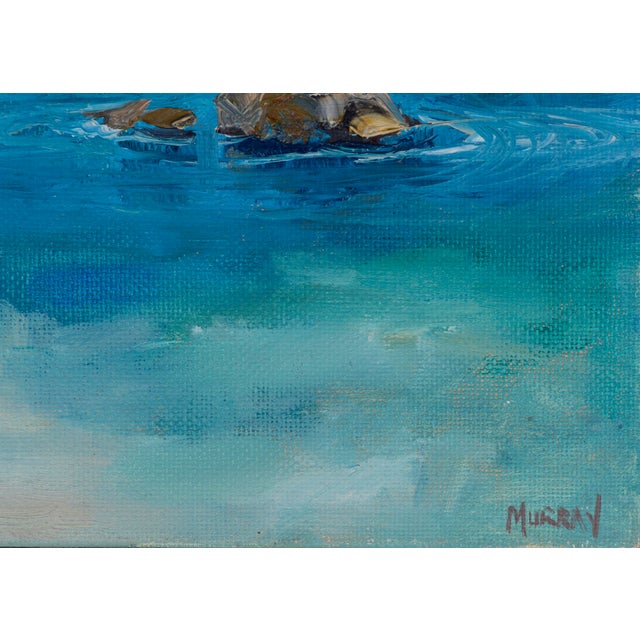 2010s Rocks in the Tide, Miniature Contemporary Coastal Seascape by Kathleen Murray For Sale - Image 5 of 6