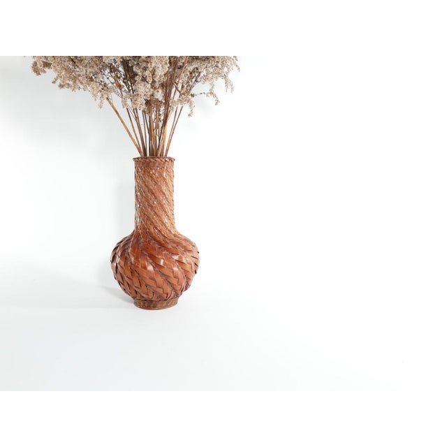 Early 20th Century Japanese Taisho/Showa Woven Bamboo Ikebana Vase For Sale - Image 5 of 15