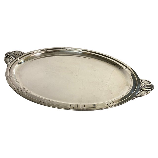 Art Deco Tay in Silver-Plated Metal, France, 1940s For Sale